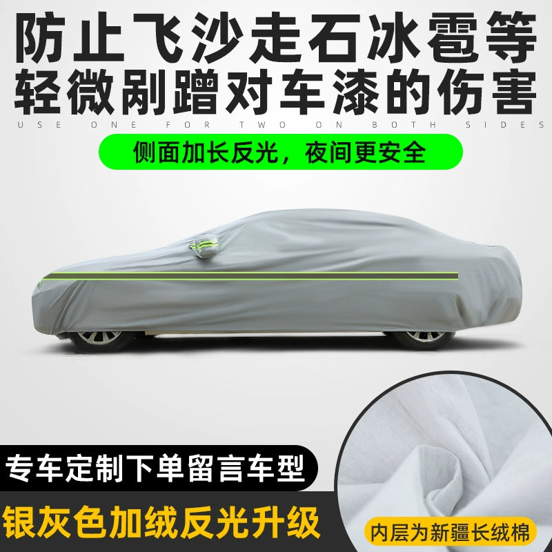 Avtomobil örtüyü, günəşdən qorunma, yağışdan qorunma, istilik izolyasiyası, qalınlaşdırılmış tam örtük, bütün fəsillər üçün universal, Oksford parça, dondan və qardan qoruyucu avtomobil örtüyü