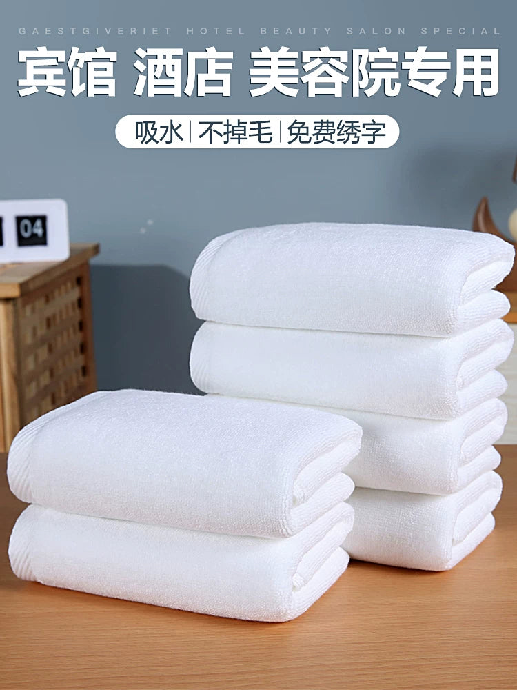 Ayaq hamamı üçün təmiz pambıq ağ dəsmal otel otel gözəllik salonu hamam mərkəzi xüsusi üz dəsmal qatılaşdırılmış hamam dəsmal