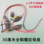 Yüksək Güclü Avtomobil Siqaret Çakmağı Elektrik Rozetkası USB Mis Bold 2.5 Mənzil Sığortası Uzatma Kabel ilə dəyişdirilmiş