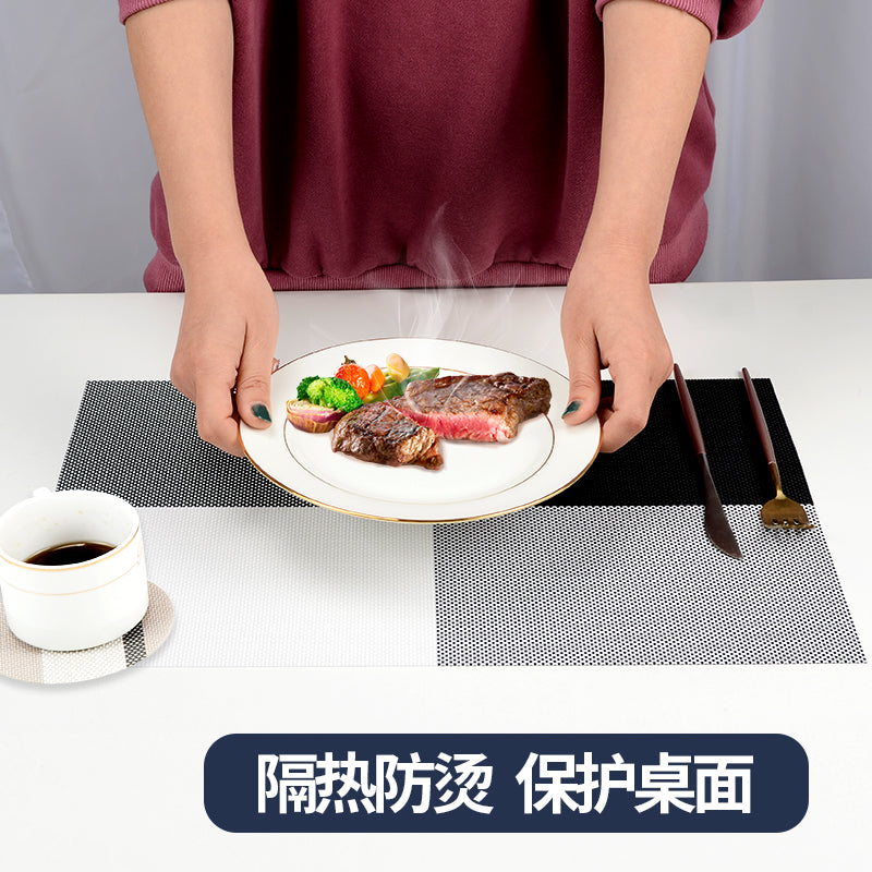 Yeni Çin placemat PVC otel qərb yemək masası mat sürüşməyən istilik izolyasiya boşqab mat kasa xalçası yuyula bilən tez quruyan düşərgə çay xalçası