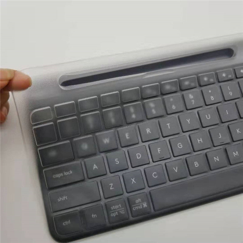 Logitech MK470 K580 klaviatura membranı TPU yüksək şəffaf silikon toz və suya davamlı qol qoruyucu film örtüyü Masaüstü Bluetooth simsiz klaviatura və siçan dəsti ofis toz örtüyü qolu tam örtük