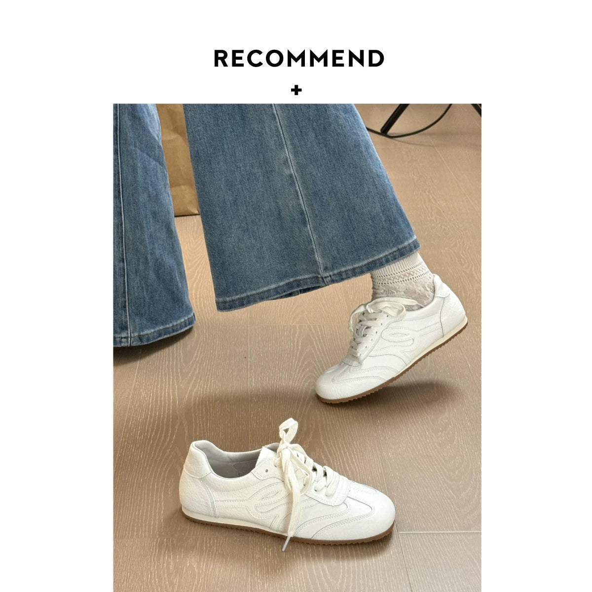 Qadınlar üçün retro ağ idman ayaqqabıları, 2025-ci ilin yeni payız modası, çox yönlü yumşaq dabanlı Argande məşq ayaqqabıları, yüngül gündəlik idman ayaqqabıları.