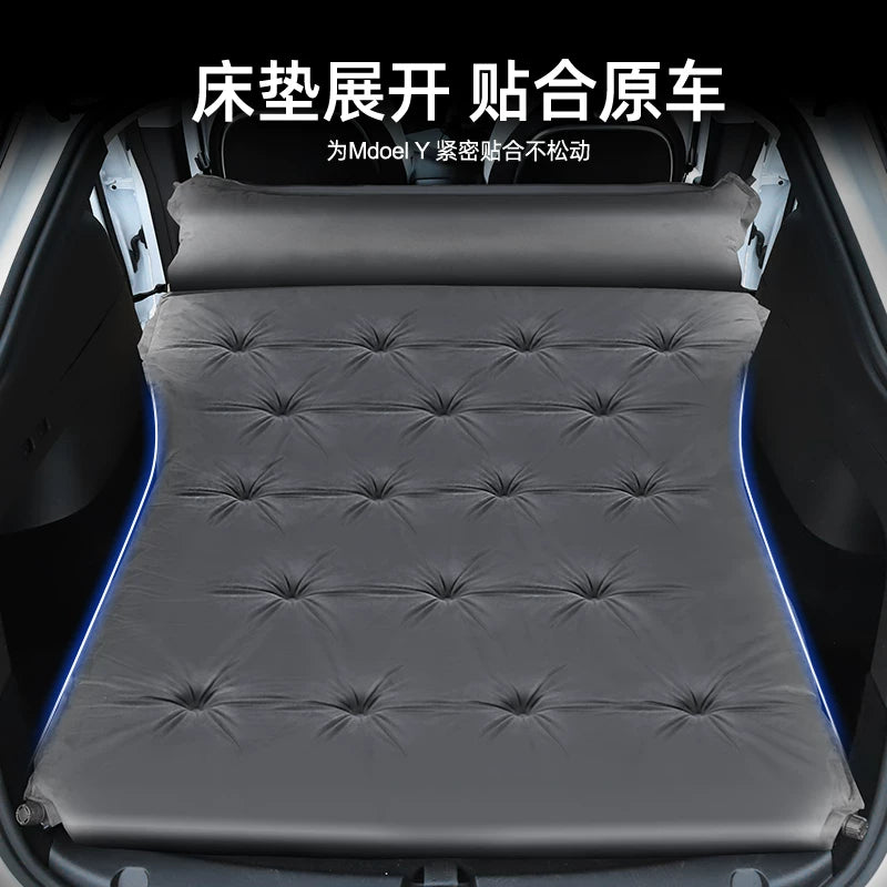 The inflatable mattress for Tesla Model Y3 is suitable for car camping, back seat sleeping, trunk floor and accessories.