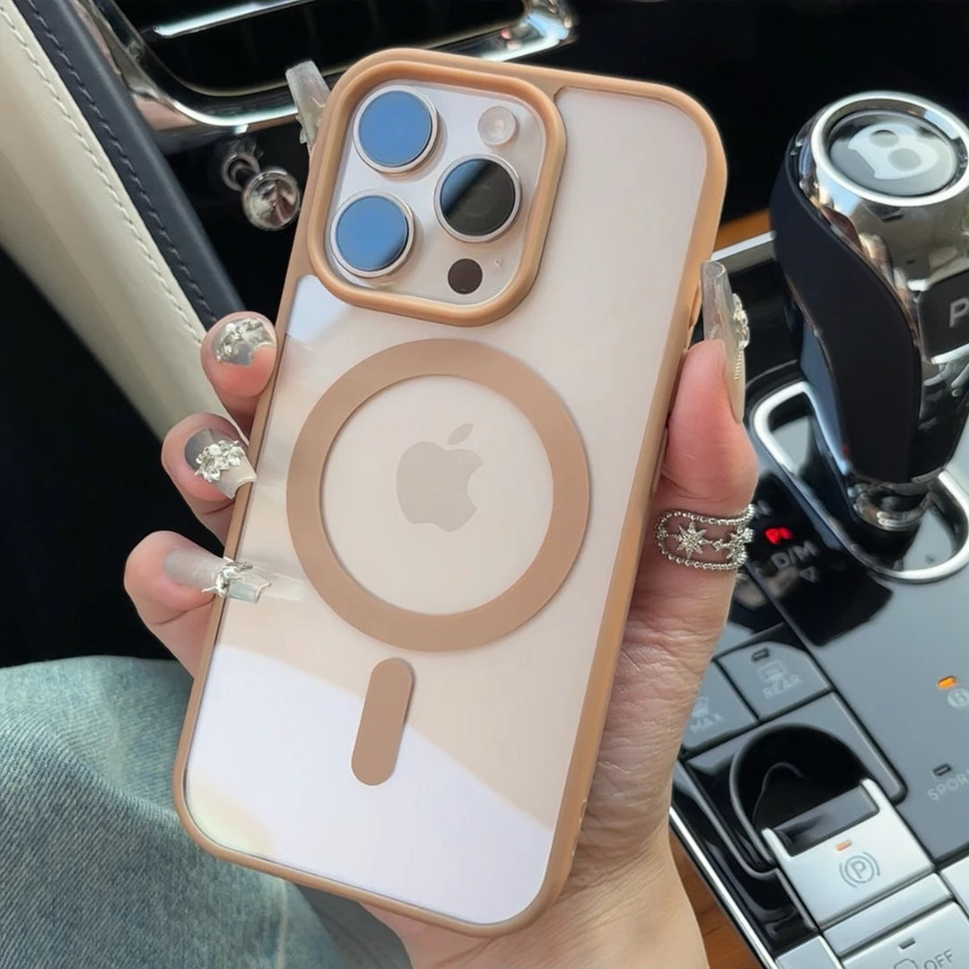 Apple 17promax mobil telefon üçün uyğun yüksək dərəcəli dəri hiss edən səhra qızılı maqnit qutusu iphone 14pm düşməyə qarşı 11 yeni 15pro kişilər və qadınlar 12/13pm sadə 16plus sərt qabıq 13 qoruyucu örtük