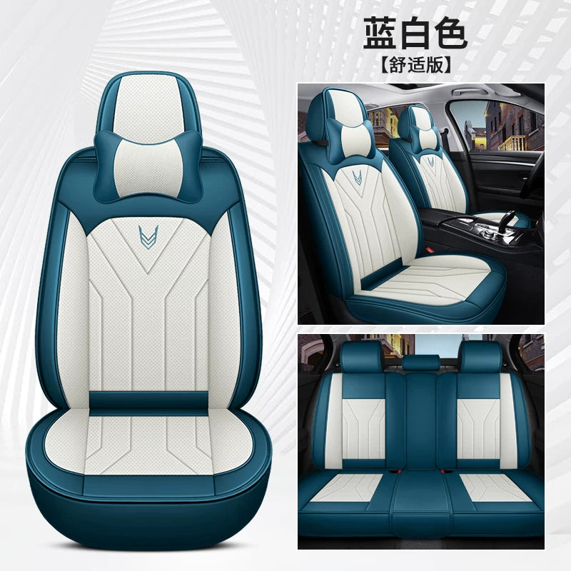 Specially designed for fall and winter, all-season car seat cushions, full-coverage, breathable Nappa leather seat covers.