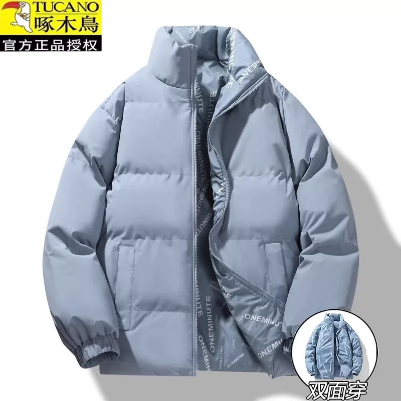 Woodpecker Kişilər üçün Aşağı Gödəkçə, Qış Şort Modeli, 2025 Yeni Gündəlik Pambıq Yastıqlı Gödəkçə, Başlıqlı, Çoxfunksiyalı, Qalın Pambıq Yastıqlı Palto, Dəbli