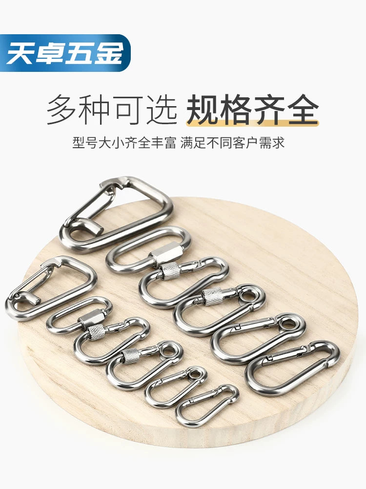 Tianzhuo Hardware 304 paslanmayan polad yay təhlükəsizlik tokası açar zəncir qaldırıcı toka qoz yay bandı üzük tokası it zənciri toka