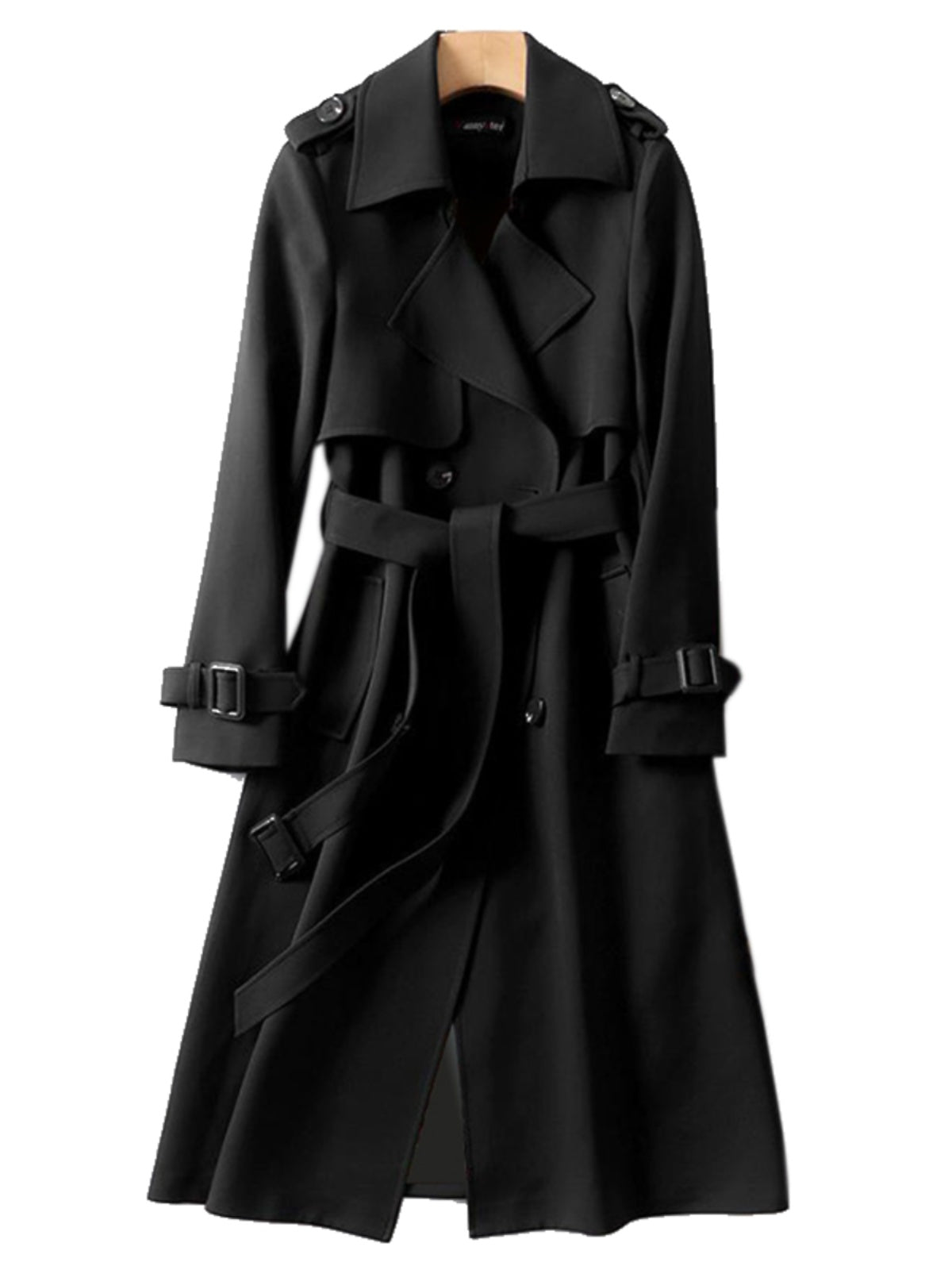 Qadın üçün böyük ölçülü uzun palto, qırmızı trençkot.