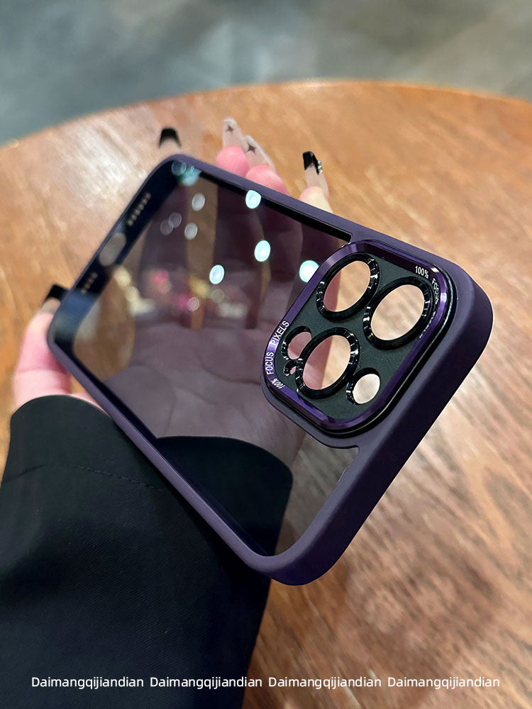 Qabaqcıl metal lens 17air iphone15 üçün uyğundur yeni Apple 14proMax cib telefonu qutusu 13por şəffaf 12pro sadə stil p düşməyə qarşı 16 qoruyucu örtük ip kişi və qadınlar yüksək səviyyəli sens pm