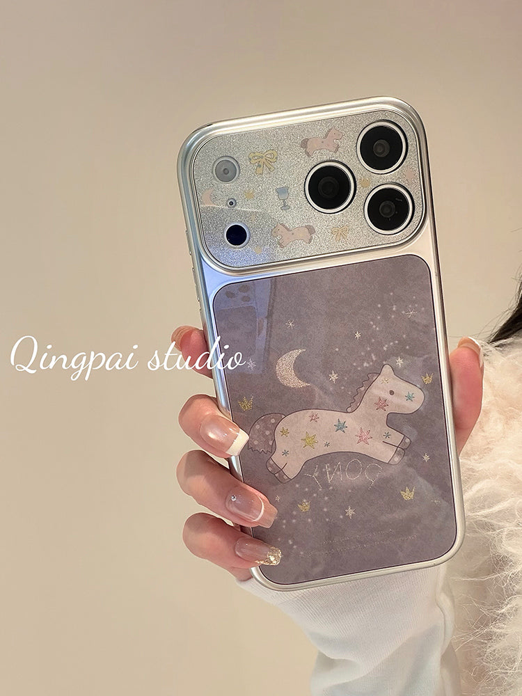 Yüngül ins Yapon və Koreya qraffiti parıltılı ulduz pony Apple 17promax cib telefonu qutusu iphone16pro yeni 15 qadın modeli 14 yaradıcı cizgi filmi şəxsiyyəti gümüş haşiyə hər şey daxil sərt qabıq