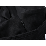 Cholisa Qara Midi Ətək 2025 Yeni Stil Zamşa A-xəttli Ətək Qadın Payız və Qış Zərif Çoxfunksiyalı Bədən Qısa Ətək