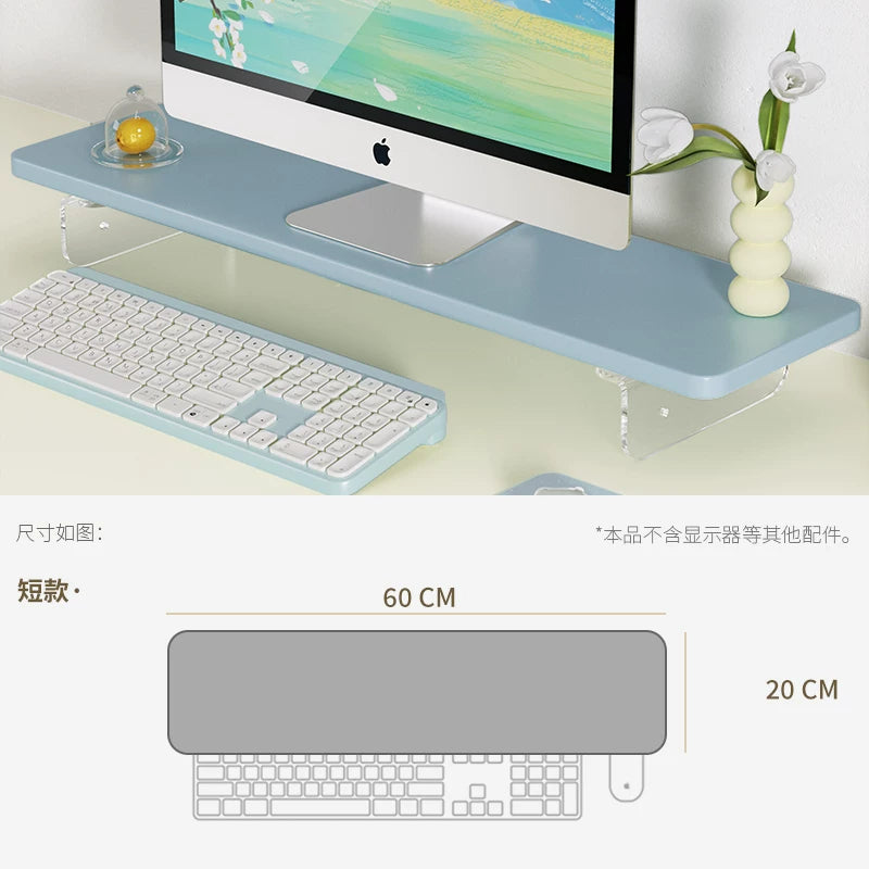 Sadə ins üslublu iş masası monitoru yüksək stend masa üstü monitoru qaldırılmış baza stolu masası genişləndirilməsi saxlama rəfi notebook ekran gücləndirici braket klaviatura saxlama rəfi