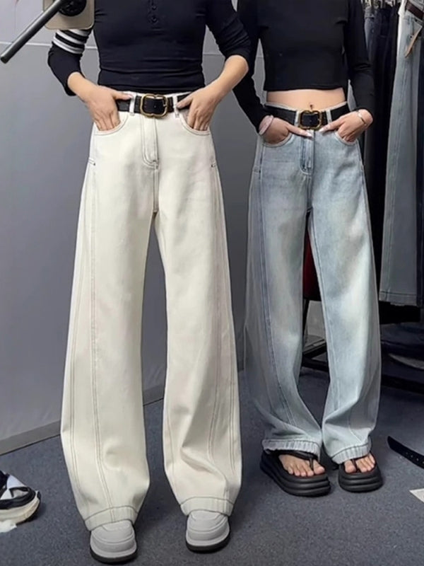 Qadın ağ düz ayaqlı cins şalvar, yeni yay stili, armud formalı bədən quruluşu, böyük ölçü, yüksək belli, geniş formalı, arıqladıcı enli ayaqlı şalvar.