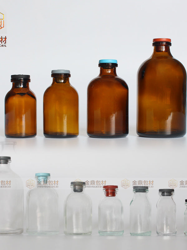 7ml-100ml şəffaf/qəhvəyi qəliblənmiş flakon soda-əhəng şüşəsi inyeksiya şüşəsi kənd təsərrüfatı heyvanı eksperimental şüşə