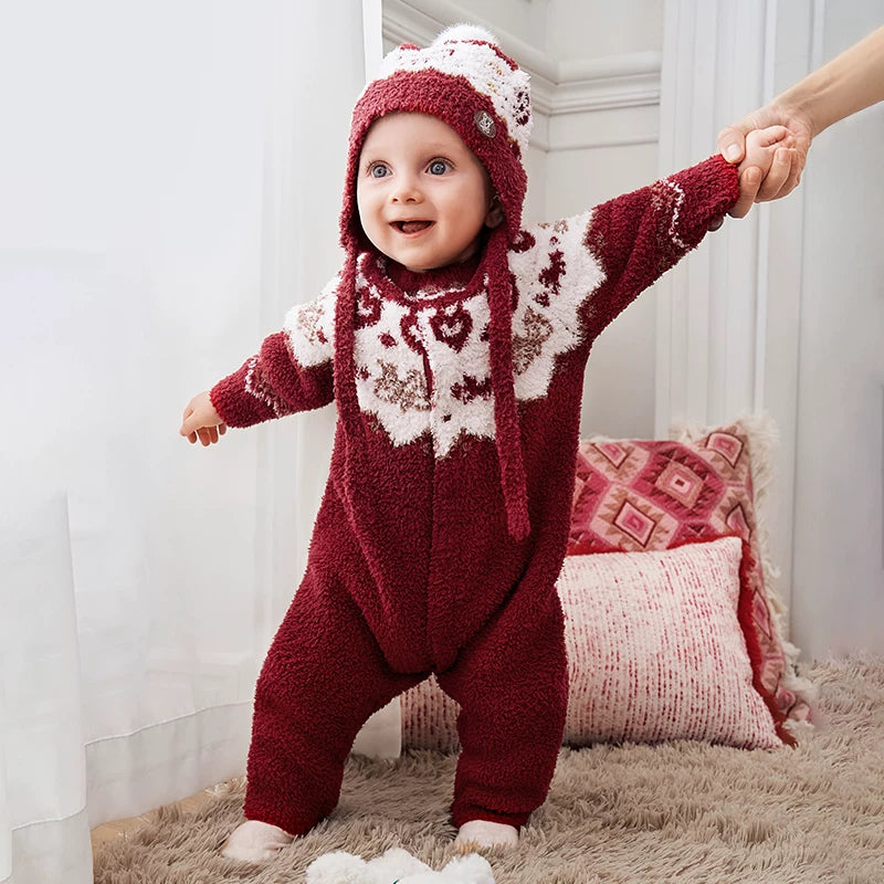 Manxi Körpə Onesie Avokado Yarım Flis Körpə Geyimləri Qalınlaşdırılmış İsti Romper Payız və Qış