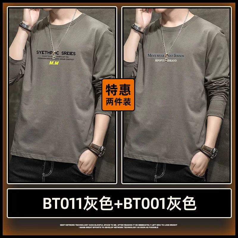 Kişilər üçün Jeanswest uzunqol köynək, 2025-ci ilin yaz və payız mövsümü, dəbli, boş və naxışlı gündəlik alt qat, nəfəs alan təmiz pambıq üst hissə.