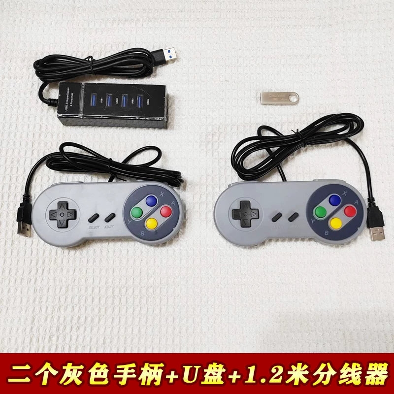 Oyun nəzarətçisi pc qırmızı və ağ maşın FC nostalji Contra ikiqat oyun konsolu win10/8/7 kompüter usb simli