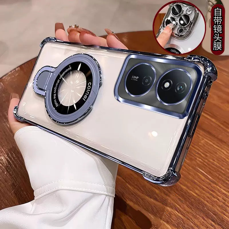 Lens protector, airbag anti-drop case, Honor X7B silicone soft case CLK-LX1 full cover, 2 transparent, 3 external version case, shell, kickstand, compatible with 5G.