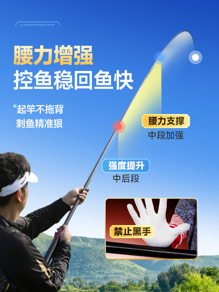 Chuangwei Fövqəladə Usta Top Çubuğu Uzun Çubuq Ultra Yüngül Super Sərt Ənənəvi Balıq Ovu Topu Çubuğu 10/13m Balıqçı Çubuğu Əl Çubuğu Yuvalama Çubuğu