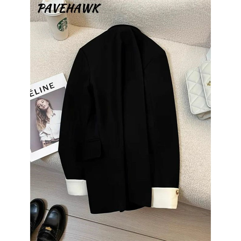 qadın pencək kostyumu pencək kostyumu Blazer Blazerlər Qadınlar üçün palto