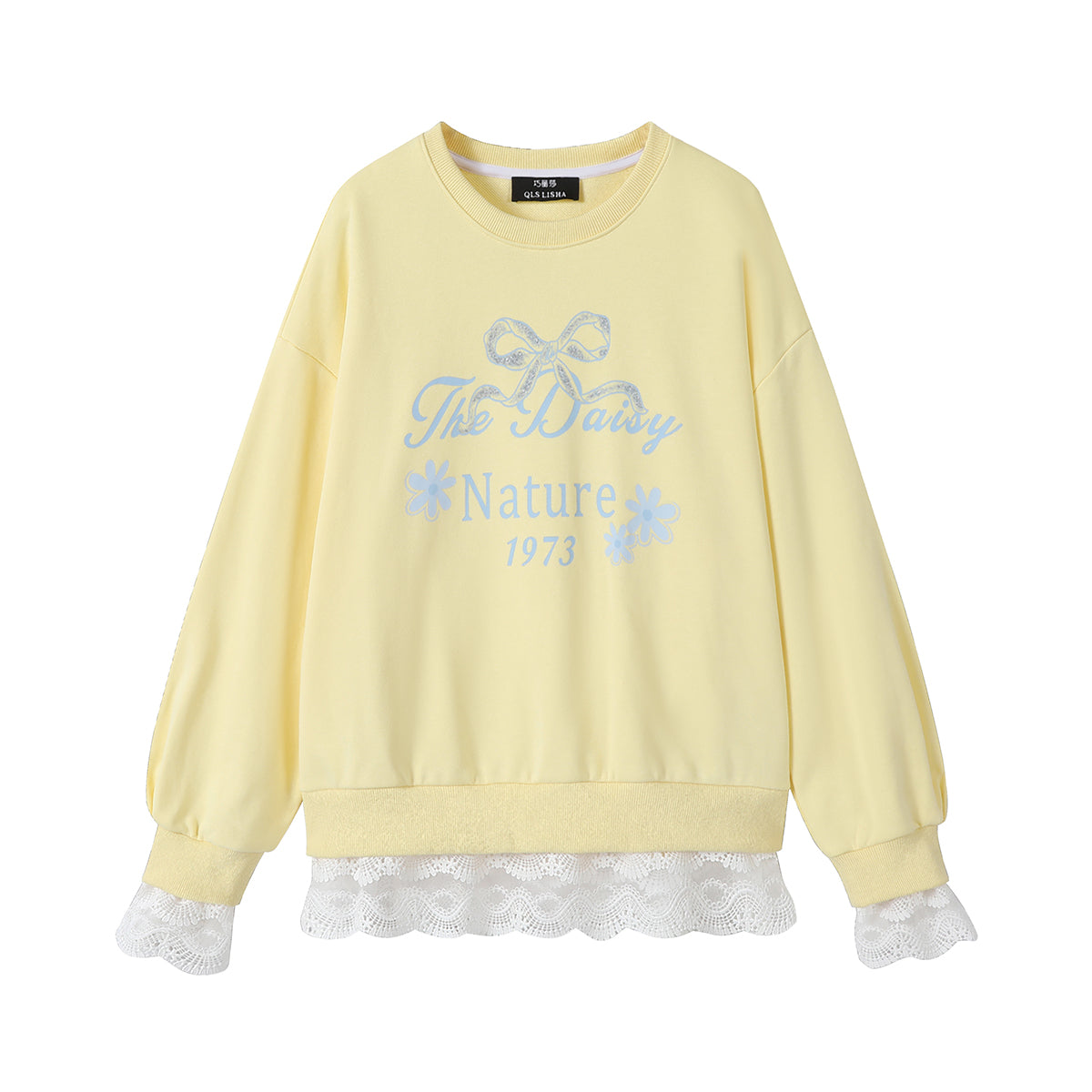 Cholisa Erkən Yaz/Payız/Qış Qadınlar üçün Yeni Sarı Dəyirmi Yaxalıq Koreya Üslubunda Tənbəl Üslublu Gödəkçə