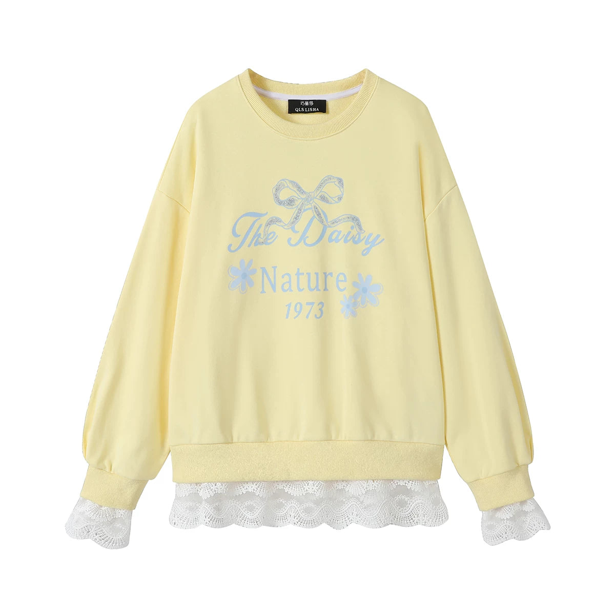 Cholisa Erkən Yaz/Payız/Qış Qadınlar üçün Yeni Sarı Dəyirmi Yaxalıq Koreya Üslubunda Tənbəl Üslublu Gödəkçə