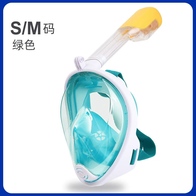 Böyüklər və uşaqlar üçün dalğıc maskası tam üz sualtı tam quru respirator güzgü nəfəs ala bilən snorkeling miyopi üzgüçülük avadanlığı