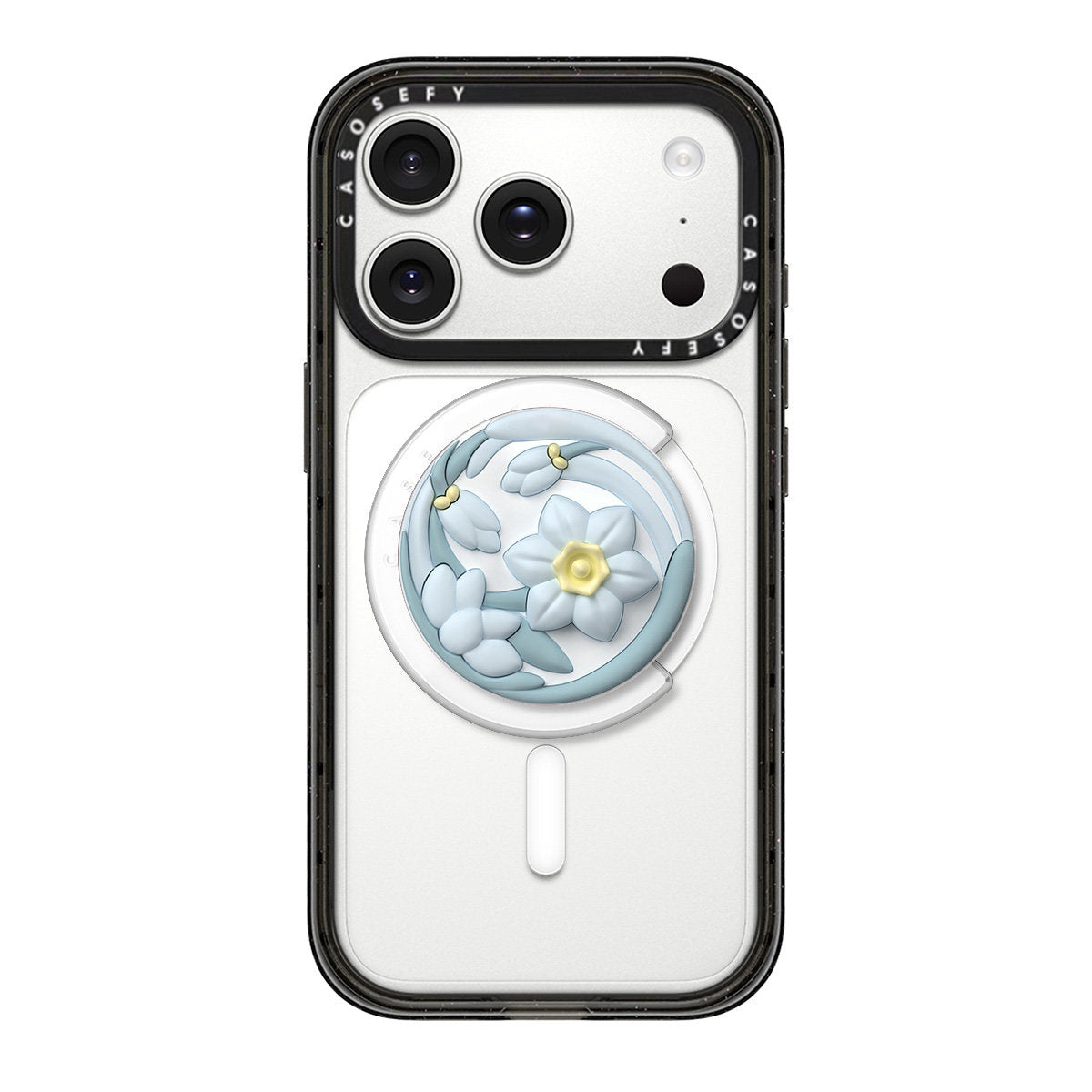 casyetifi co-brendli mavi silikon büzməli 17pro cib telefonu qabı iPhone17promax apple 161/15/14/13promax təzə yaz qızı düşməyə qarşı mobil telefon qutusu
