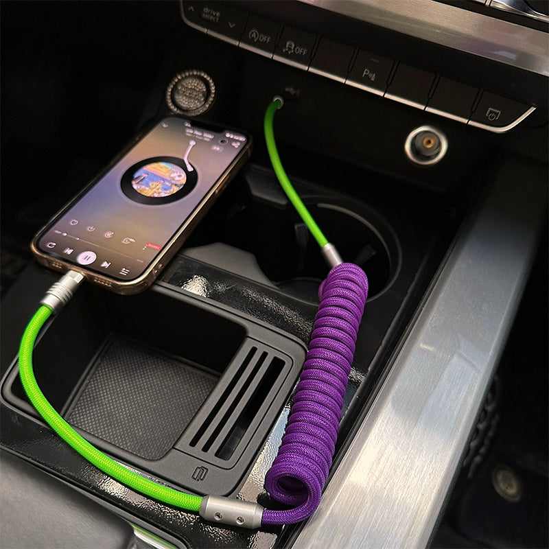 Tətbiq edilə bilən CarPlay Avtomobilə quraşdırılmış USB kabel Volkswagen BMW Audi Mercedes-Benz Yay Çıxarılan Avtomobil Doldurma Kabel