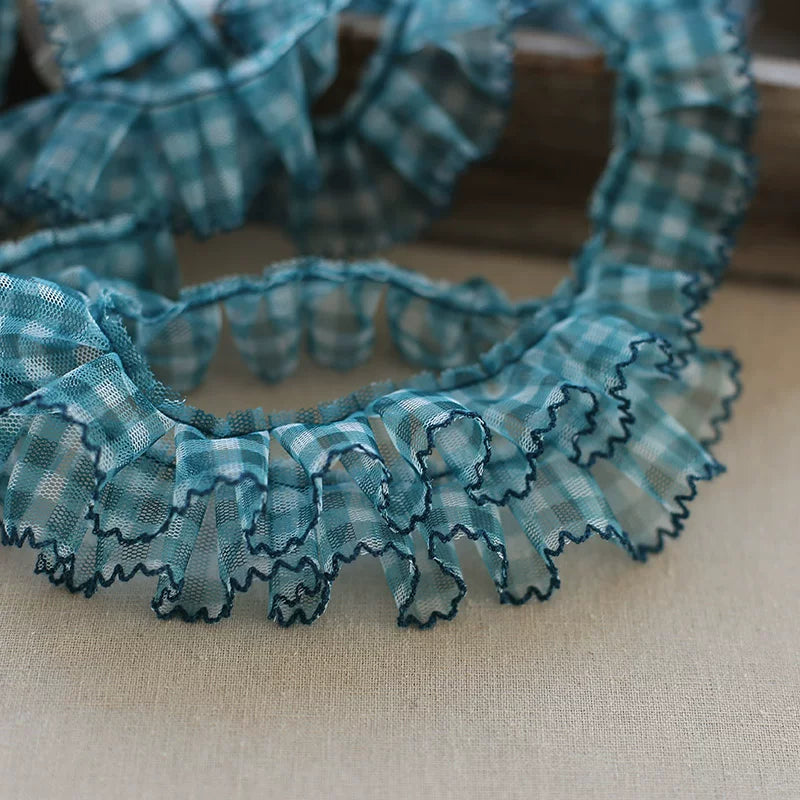 3CM geniş mesh kiçik plaid krujeva paltar bəzək krujeva diy geyim pərdə aksesuarları parça trim