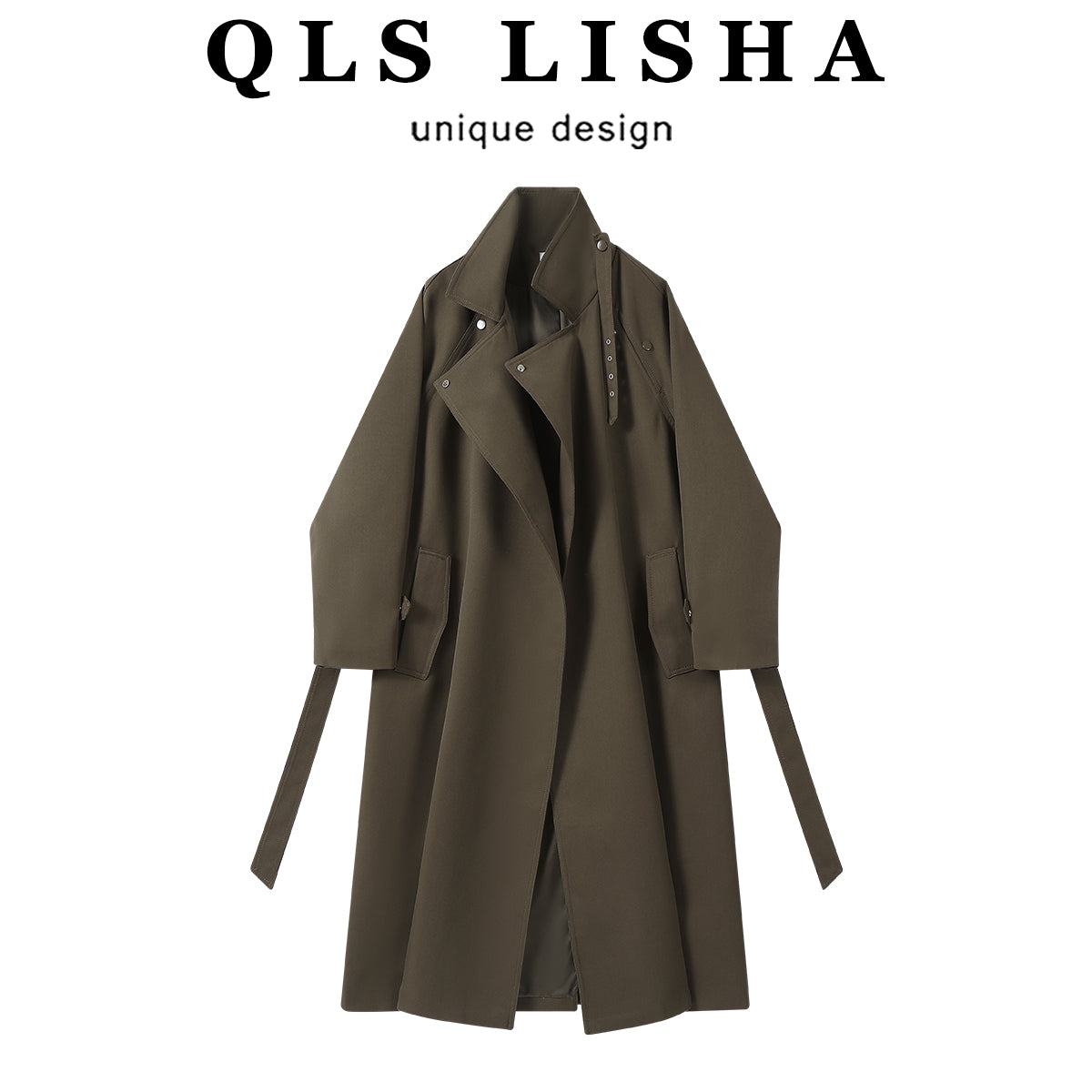 Chorissa Britaniya üslubunda təsadüfi orta uzunluqlu xəndək paltosu Qadınlar üçün yaz və payız yeni dəbli və şık boş top