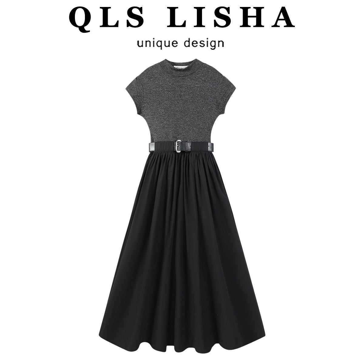 Cholisa-nın zərif Hepburn üslubunda toxunmuş yamaqlı don, hündür yaxa və uyğun siluetə malik olmaqla, erkən yaz üçün zəriflik hissi yaradır.