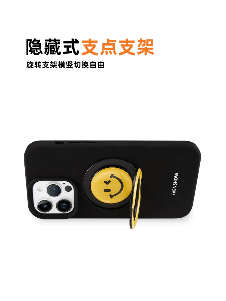 [Deng Ziqi ilə eyni model] EVENSHOW Apple 17AIRiPhone16promax15plus14/13 üçün uyğun stendli yeni maye silikon mobil telefon qutusu