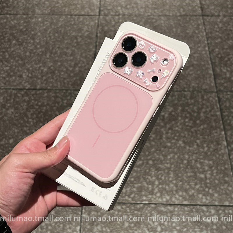 ins super sevimli pişik maqnit maye silikon iPhone17promax Apple 16 mobil telefon qutusu 15ProMax yeni 16pro barmaq izinə qarşı 15 kişi və qadın 14 hər şey daxil 13 payız əleyhinə qol ProMax