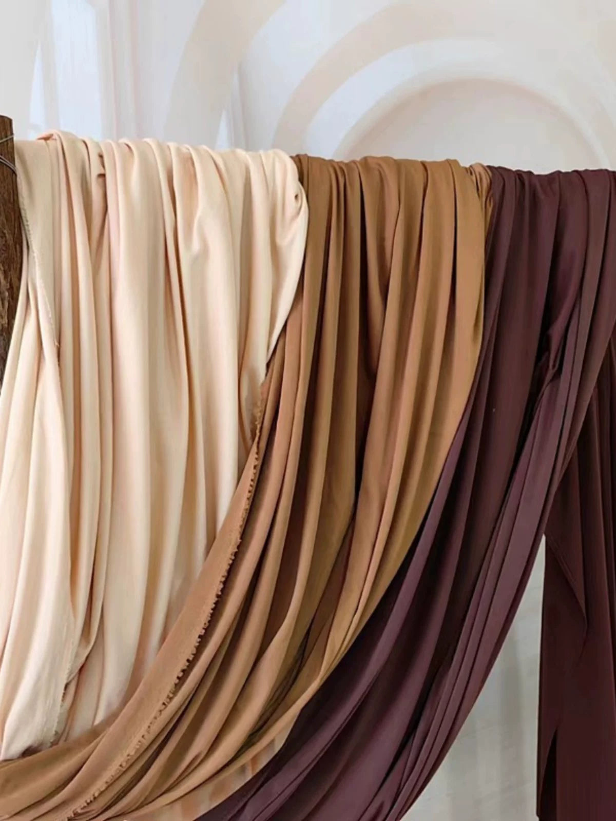 Qalın hissə] Süd ipək uzanan parça toy fonu cuna toy tavan pərdəsi düz parça polyester parça bəzək