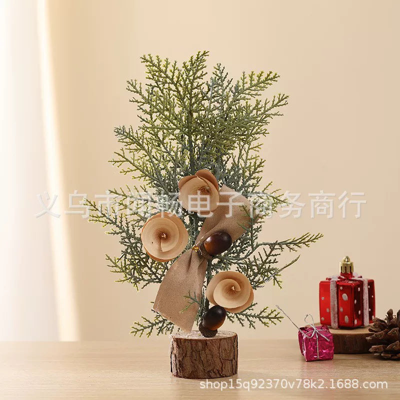 Christmas Home Decor: Mini Artificial Pine Needle Christmas Trees