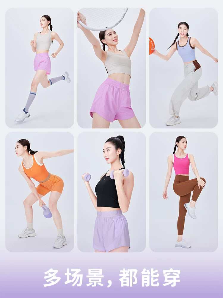 ASC Xiaozizi İdman Bra Qadın Bir Kubok Zərbəyə davamlı Qaçış Fitness Geyimi Yoqa Üstləri Bra Tennis Jileti