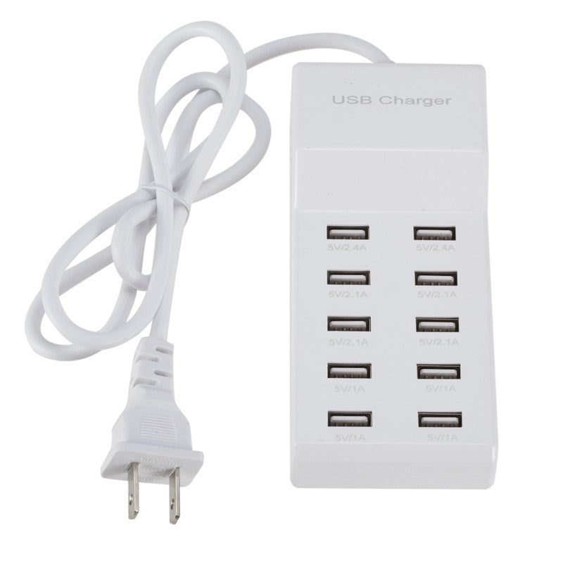 10 portlu şarj cihazı USB zolağı çox portlu ağıllı sürətli şarj cib telefonu şarj cihazı 5V2A mobil telefon universal şarj cihazı