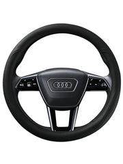 Audi steering wheel cover for Q5L, A4L, A3, A6L, Q3, Q2L, A5, Q7, A7, Q8 and S3 all season genuine leather steering wheel