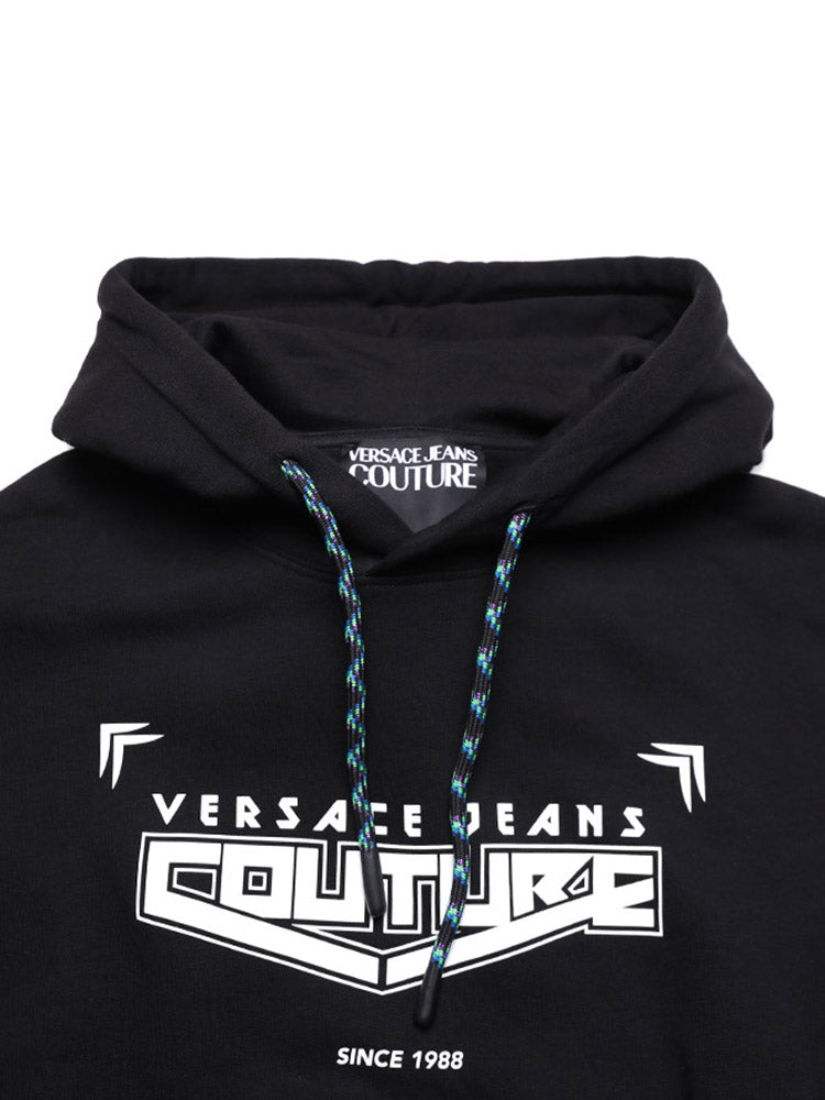 Versace VJC Men's Loose Fit Fleece-Lined Hooded Sweatshirt, Men's Sweatshirt 73GAIT19 CF00O