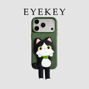 eyekey·ins Apple 17 mobil telefon qutusu üçün uyğundur iphone17promax əyləncəli yaradıcı cizgi filmi uzun ayaqlı kiçik heyvan mötərizəsi 16pro yeni stil 15pro cüt 17pro şaxtalı qoruyucu örtük