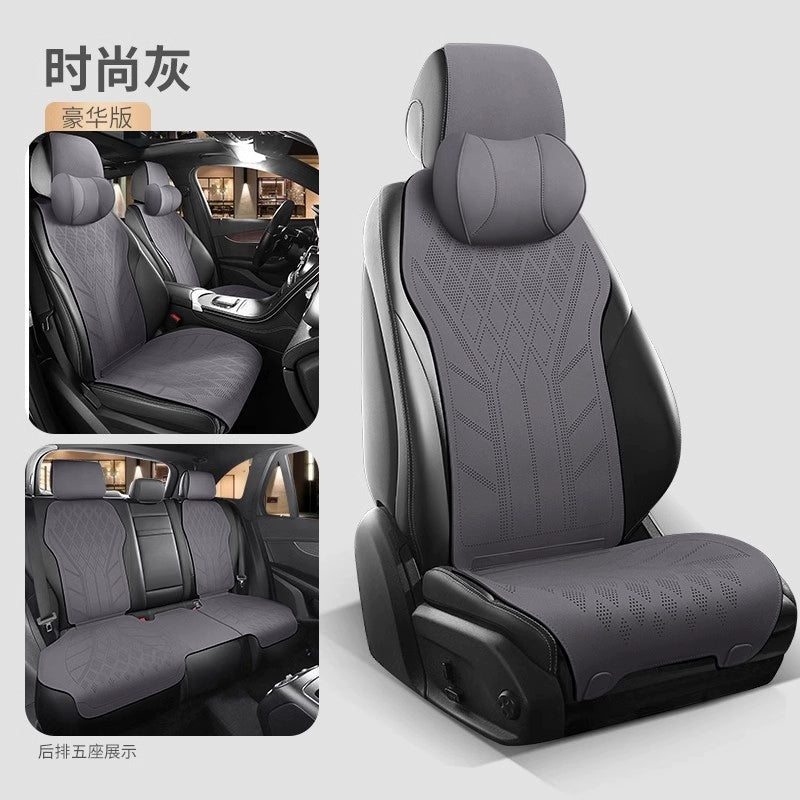 2025 Avtomobil Oturacaq Yastığı Bütün Mövsüm Universal Oturacaq Yastığı Zamşa Qış İstilik Oturacaq örtüyü Kiçik Bel Süet Yarım Ətraflı