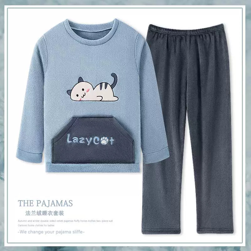 cütlük pijama dəsti qış qadın kişilər pijama ev geyimləri pijama