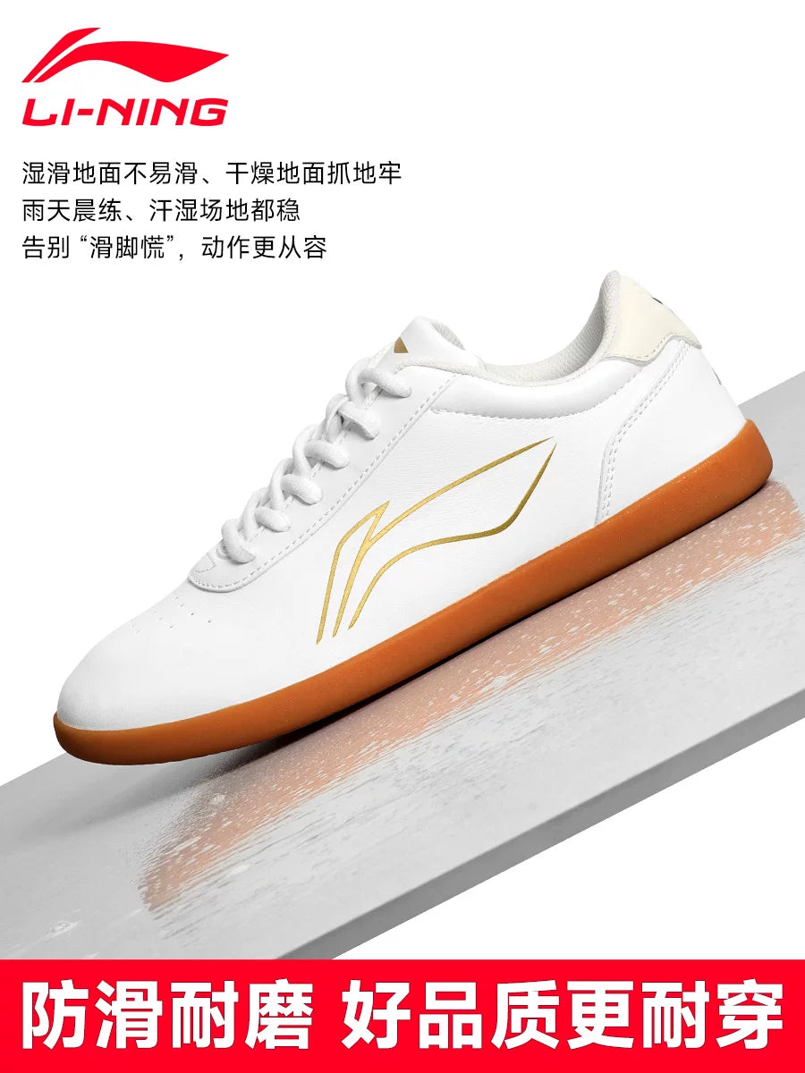 Li Ning Tai Chi ayaqqabıları, kişilər və qadınlar üçün Tai Chi ayaqqabıları, mal əti vətər altlığı, yay baduanjin döyüş sənəti məşq ayaqqabıları, xüsusi yumşaq inək dərisi