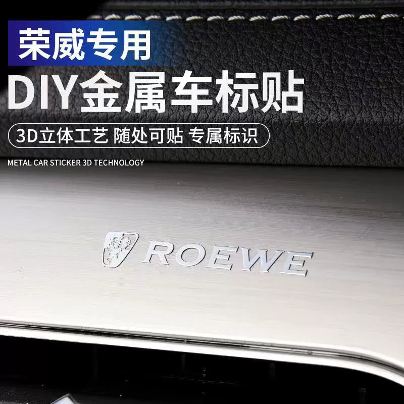 Metal Avtomobil Etiketləri 3D Üçölçülü Etiketlər Avtomobil Loqosu Mərkəzi İdarəetmə Pəncərəsi Avtomobil Daxili Dizayn Modifikasiyası Qəşəng Yaradıcı Dekorativ Etiketlər Neytral