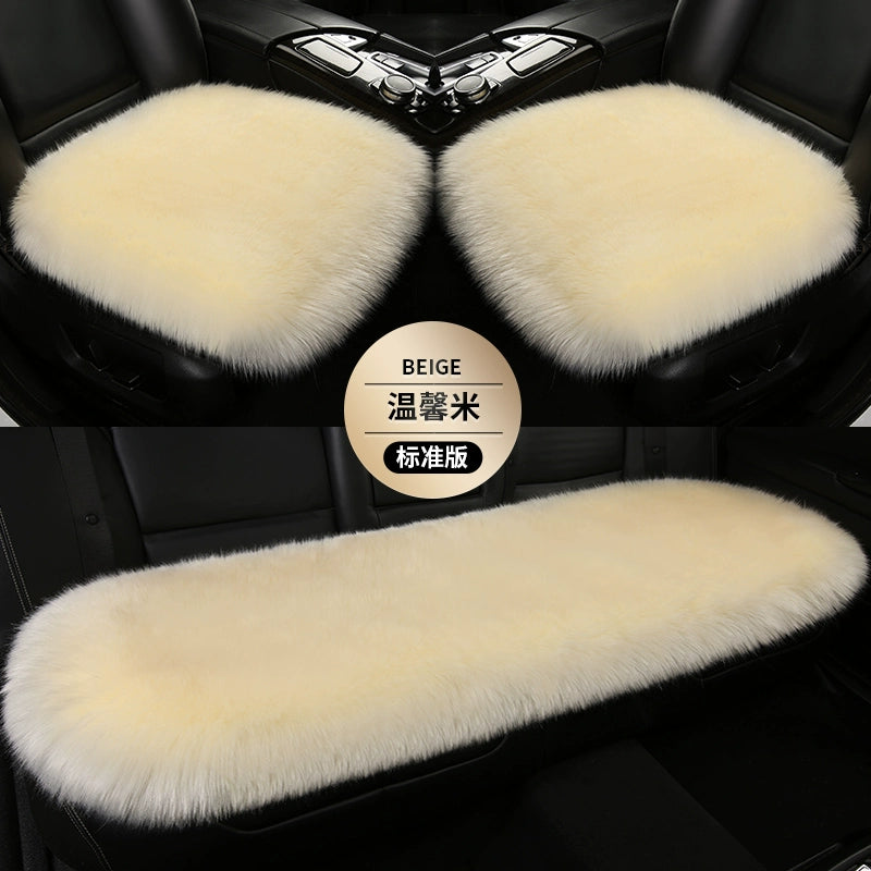 Qalınlaşmış Avtomobil Yastığı Qış Kaşmir Üç Parçalı Dəst Heattech Qısa Yun Qış Oturacaq Yastığı Avtomobil Ayaqaltıları Tək Oturacaq Sürüşməyən Universal