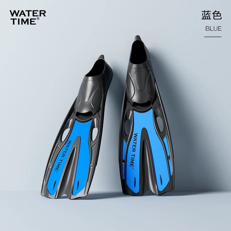 WaterTime üzgəcləri dalğıc şnorkel üzgəcləri pulsuz dalış uzun üzgəcləri ördək üzgəcləri üzgüçülük məşqi sərbəst stil avadanlığı