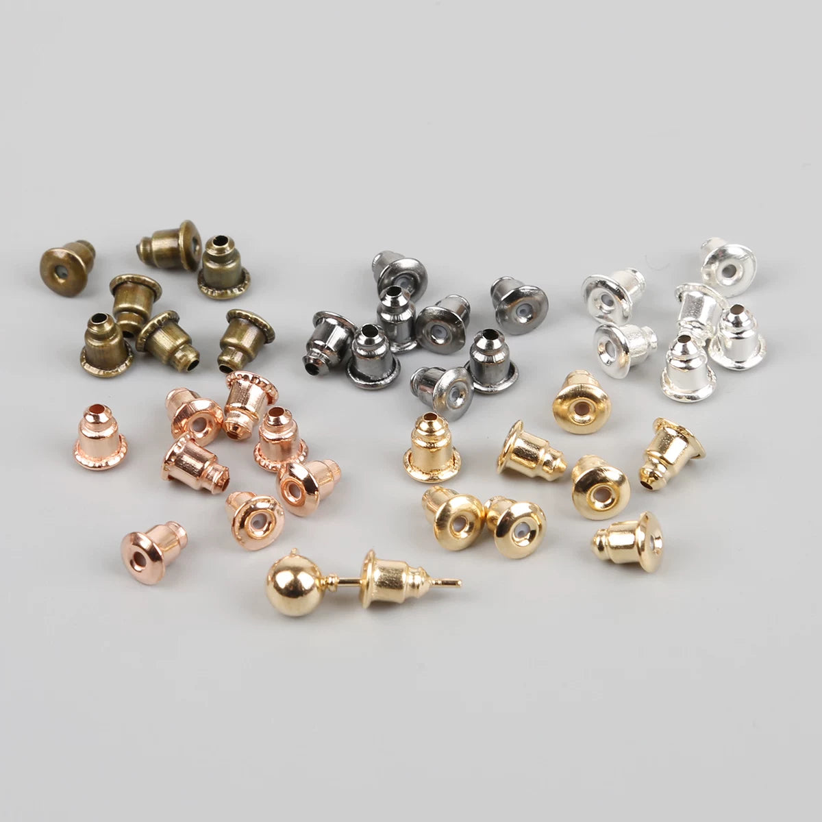 sırğa arxasına taxmaq sırğalar metal qulaq tıxacları qulaq tıxacları qulaq zərgərlikləri öz əlləri ilə hazırlanmış material kəpənək gülləsi sırğa tokası