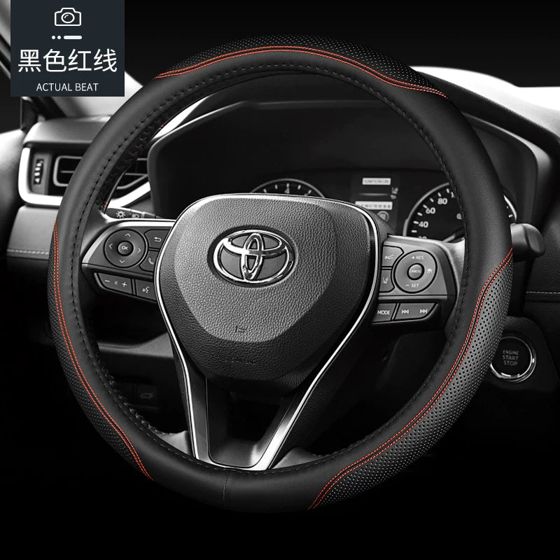 Toyota Corolla, RAV4, Levin, Avalon, Camry, Yaris və CHR üçün uyğun dəri sükan örtüyü