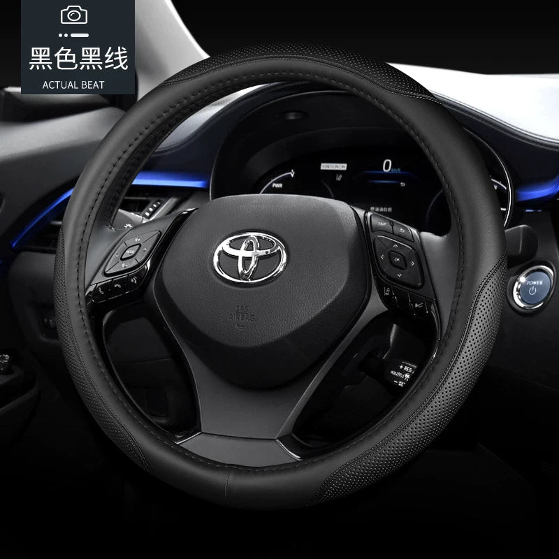Toyota Corolla, RAV4, Levin, Avalon, Camry, Yaris və CHR üçün uyğun dəri sükan örtüyü